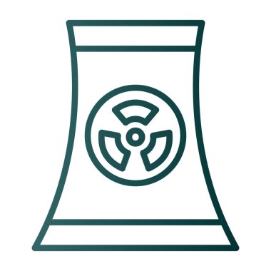 Nükleer. Web simgesi basit illüstrasyon