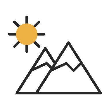 dağ ikonu vektör illüstrasyonu