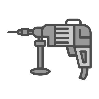 Sondaj makinesi ikon vektör çizimi