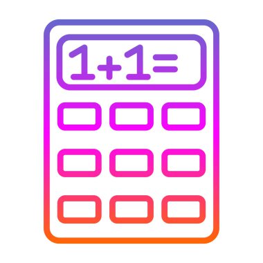 Basit Hesaplayıcı Simgesi, vektör illüstrasyonu