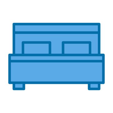 yatak ikonu vektör illüstrasyonu 