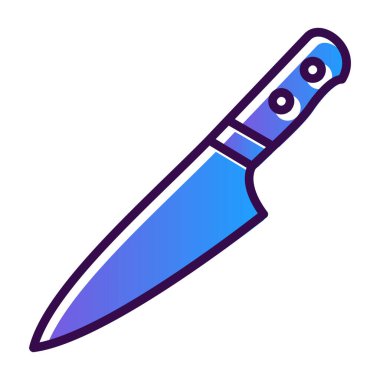 Bıçak düz simgesi, vektör illüstrasyonu 