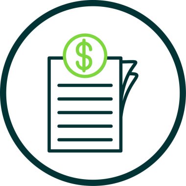 Dolar. Web simgesi basit illüstrasyon