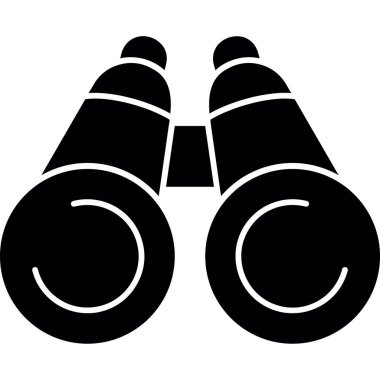 Dürbün simgesi, vektör illüstrasyonu basit tasarım