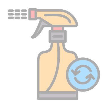 Sprey ikon vektörü. İnce çizgi işareti. izole edilmiş sınır sembolü çizimi