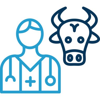 doktor ve hastane simgesi, vektör illüstrasyonu