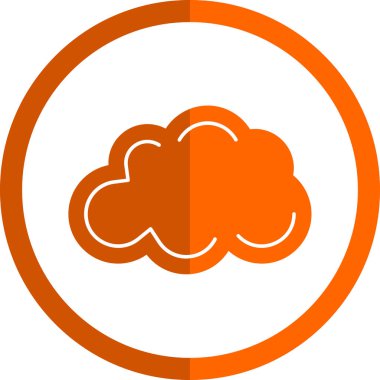 Basit Bulutlu hava simgesi, vektör illüstrasyonu