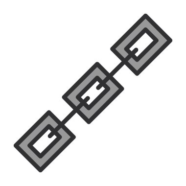 Moda biçimi arka planında zincir bağlantısı simgesi izole edildi