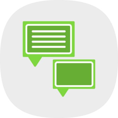 Konuşma baloncukları simgesi, vektör illüstrasyonu