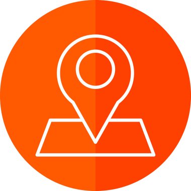 konum pin simgesi, vektör illüstrasyonu 