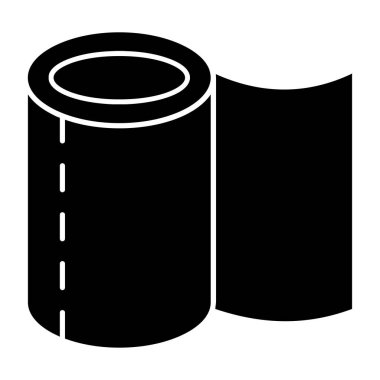 Düz tuvalet kağıdı. Basit resimleme