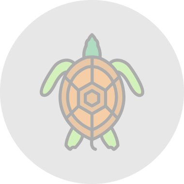 Beyaz arkaplanda izole edilmiş kaplumbağa vektör simgesi