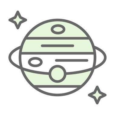 gezegen simgesi, vektör illüstrasyonu basit tasarım