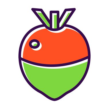 Rutabaga web simgesi vektör illüstrasyonu