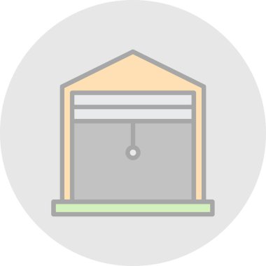 garaj simgesi vektör illüstrasyonu