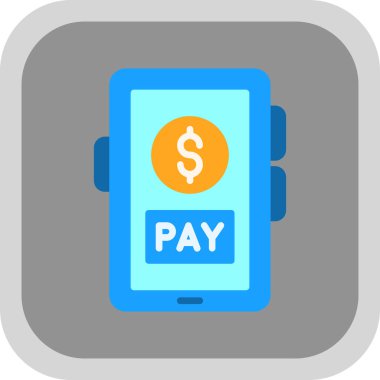 Ödeme web simgesi, vektör illüstrasyonu