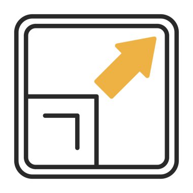 Yukarı Oklu Vektör Simgesi