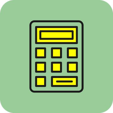 Basit Hesaplayıcı Simgesi, vektör illüstrasyonu