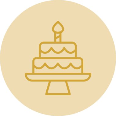 Kek simgesi, vektör illüstrasyonu basit tasarım