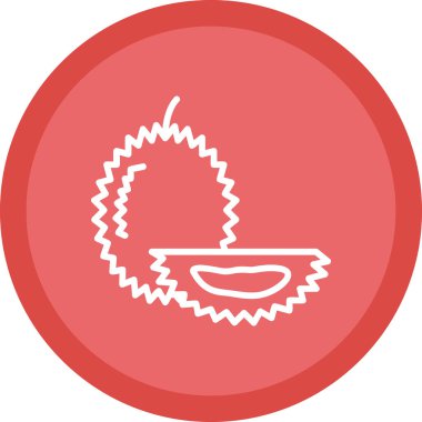 Durian meyvesi. Web simgesi vektör illüstrasyonu
