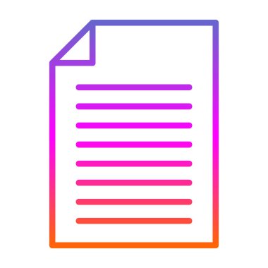 belge simgesi, vektör illüstrasyonu basit tasarım