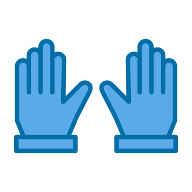 Eldivenler düz simge, vektör çizimi  