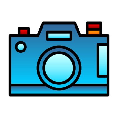 Kamera. Web simgesi basit illüstrasyon