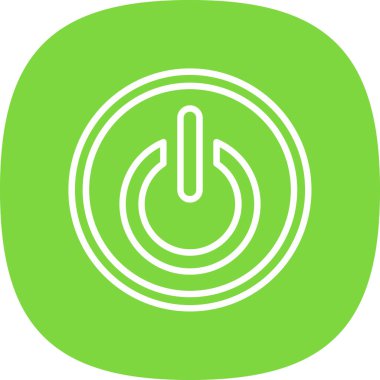 Güç düğmesi. Web simgesi vektör illüstrasyonu 
