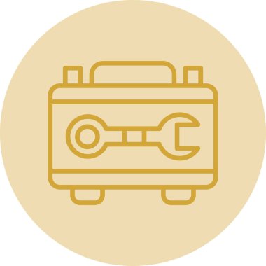 araç kutusu simgesi, vektör illüstrasyonu basit tasarım