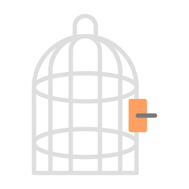 Kuş kafesi, ağ basit illüstrasyon