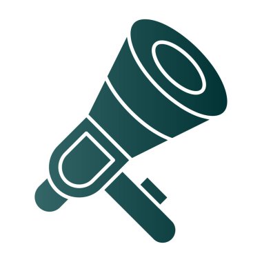 Megafon simgesi. Web tasarımı için megafon vektör simgesidüz illüstrasyon