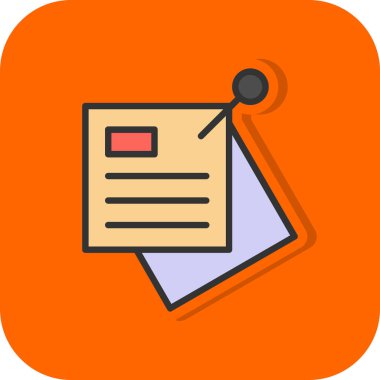 Yapışkan notlar web simgesi basit illüstrasyon izole