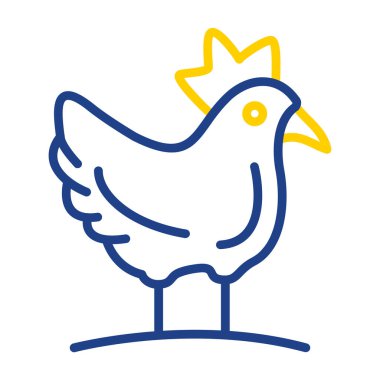 Tavuk. Web simgesi basit illüstrasyon