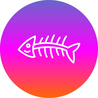 balık simgesi vektör illüstrasyonu