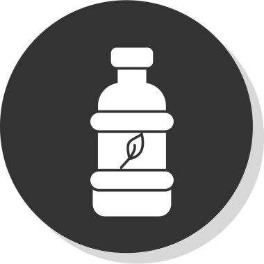 Biyo plastik şişe ikon vektör çizimi
