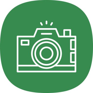 Kamera. Web simgesi basit illüstrasyon