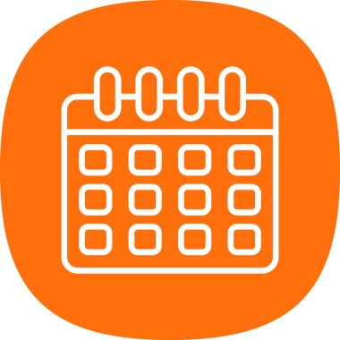 basit takvim simgesini, vektör çizim