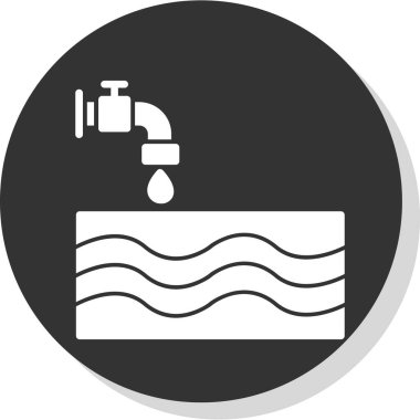 suyun vektör illüstrasyonu ve eksik sembol