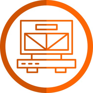 Bilgisayar simgesi. vektör illüstrasyonu