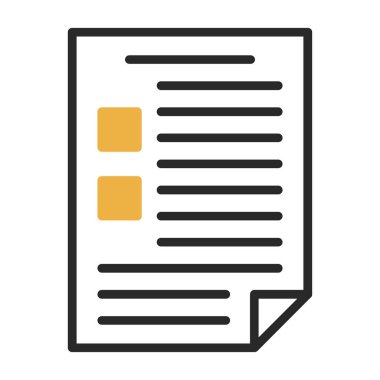 belge simgesi, vektör illüstrasyonu basit tasarım