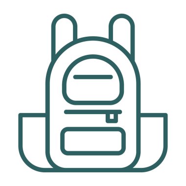 sırt çantası simgesi, vektör illüstrasyonu basit tasarım