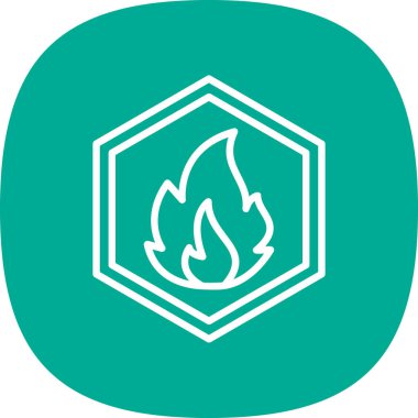 Düz Yanıcı ikon. özet çizim vektörü 