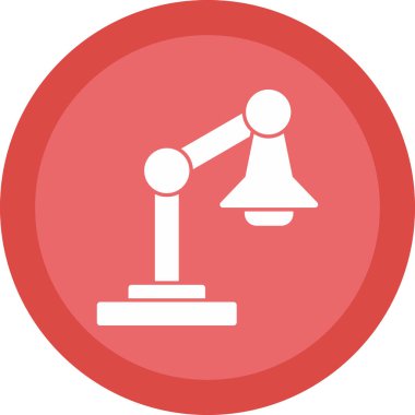 Masa lambası simgesinin vektör illüstrasyonu 