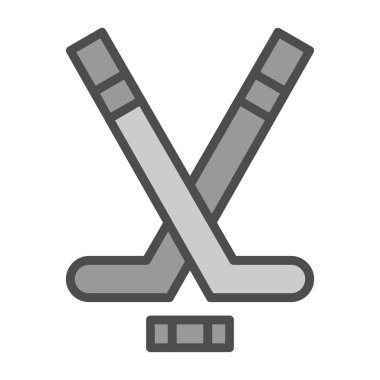 Hokey sopaları ikon vektör illüstrasyonu