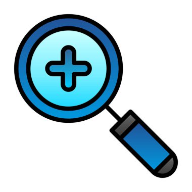 Büyüteç simgesini yakınlaştır. vektör illüstrasyonu