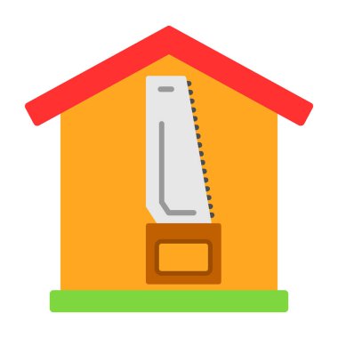 Ev Onarımı Web simgesi vektör illüstrasyonu