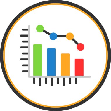 iş grafiği simgesi, vektör illüstrasyonu basit tasarım