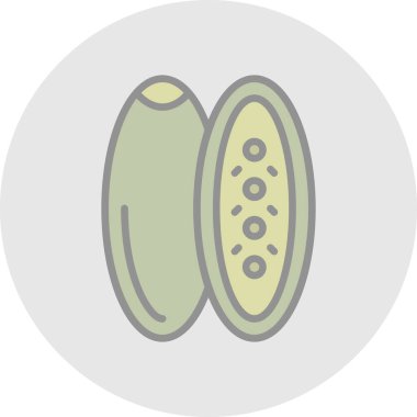 Salatalık simgesinin vektör çizimi