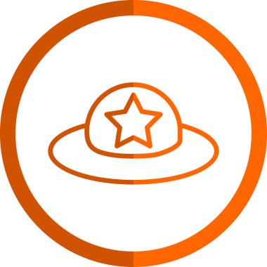 Yıldızlı şapka. Web simgesi basit illüstrasyon 