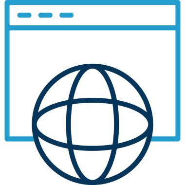 Web sitesi vektör simgesi, özet çizimi 